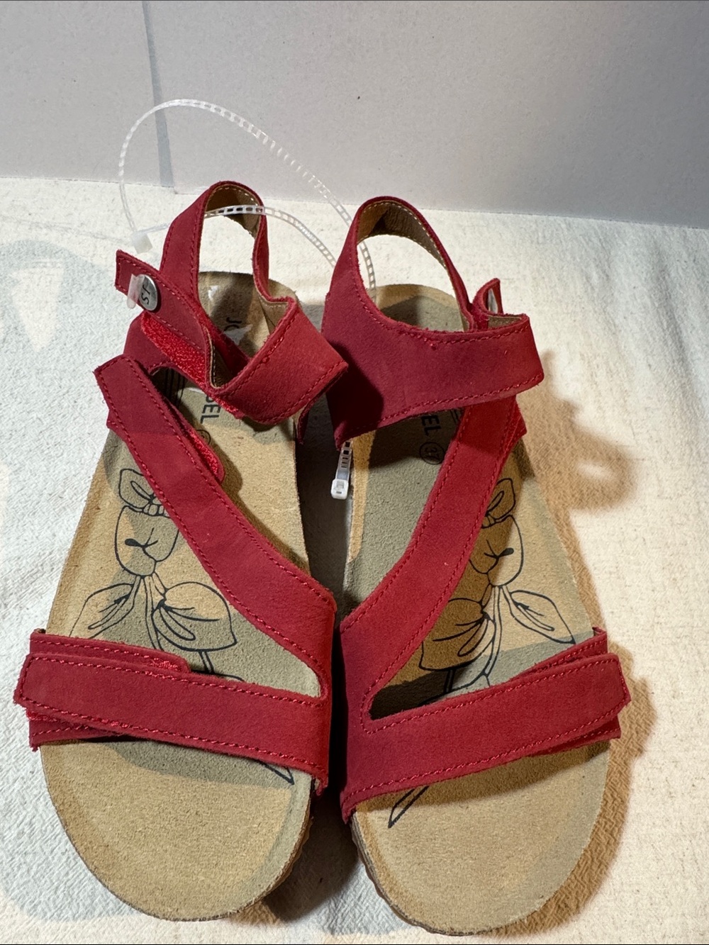 Women's Adjustable Red Comfort Sandals